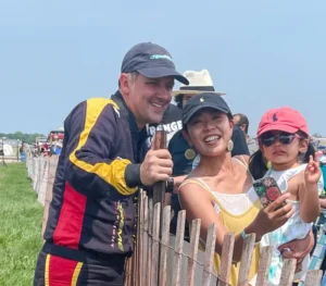 Patrick with fans